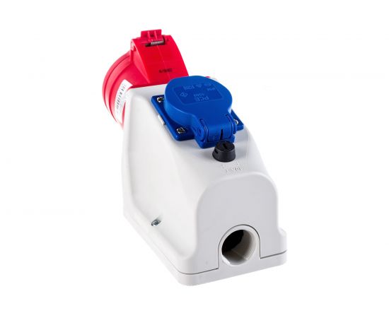 Настенная комбинированная розетка PCE 32А 380V 3P+N+E IP44 9225-6 – изображение 5