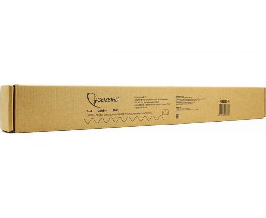 Блок Gembird 1 вход С14/ 8 выходов C13, с защитой для 19. 16A. 1U. EHB8-4 – изображение 5