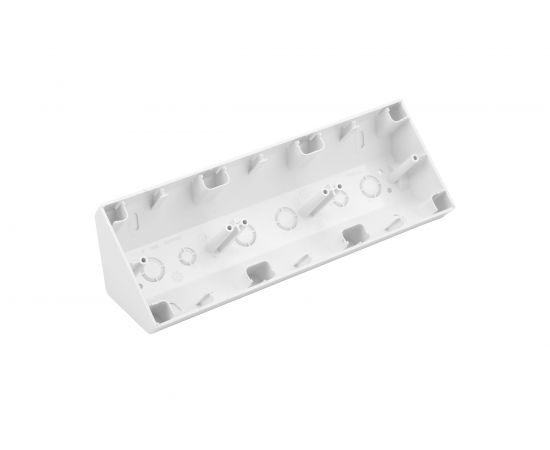 Угловая коробка Bylectrica 3-местная, для установки выключателей и розеток, серия СТИЛЬ, белый, КУ-443 