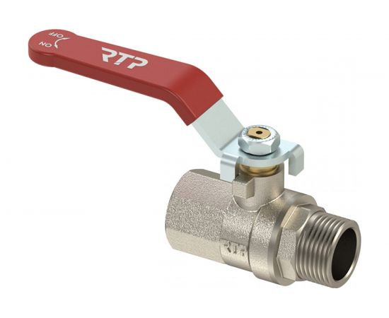 Шаровой кран RTP латунный, вн/нар., PN 25. рычаг, G 3/4 34894 