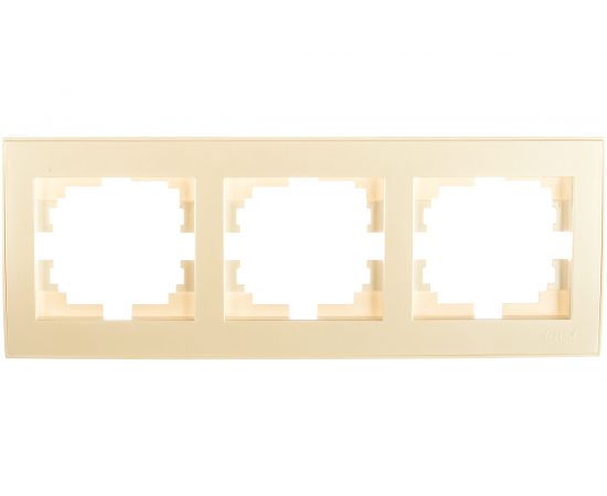Трехместная горизонтальная рамка LEZARD RAIN б/ вст жемчужно-белый металлик 703-3030-148 