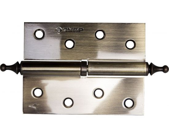 Дверная разъемная петля Зубр Эксперт 1 подшипник цвет старая латунь AB левая с крепежом 100x75x2.5 мм 2 шт. 37605-100-5L 