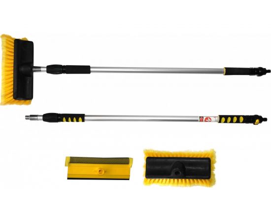 Щетка для мытья PSV XST10 J 2 в 1 + для стекол, с краном и распуш щетиной, телескоп 112-182 см 130624 