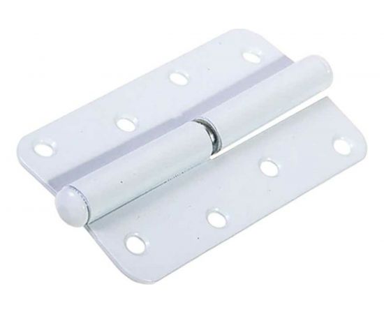 Накладная петля Россия ПН-110 стальная цвет белый левая 110 мм 37651-110L 