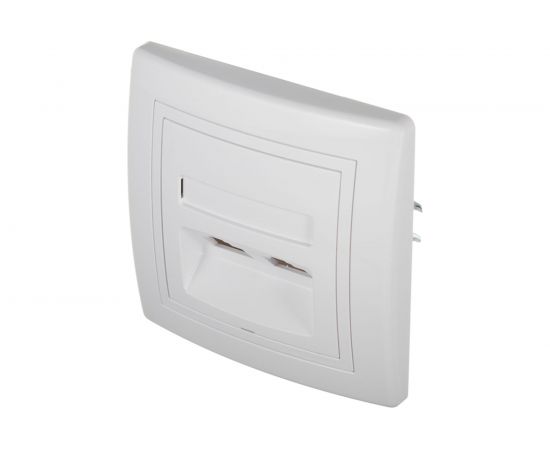 Коммуникационная двойная розетка Aling-conel PRESTIGE RJ45 Cat5e UTP, белая 614.00 113031 