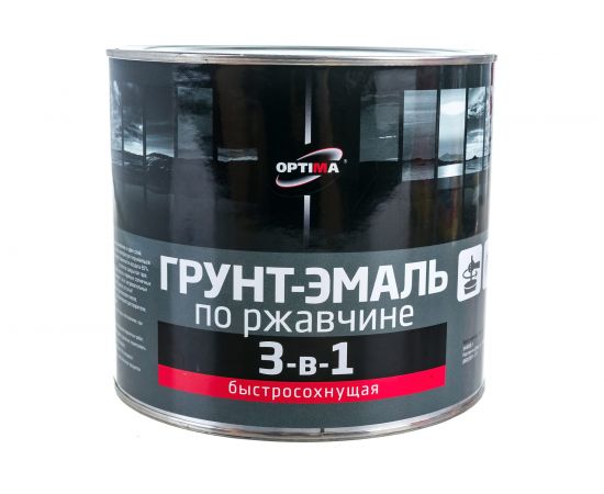 Быстросохнущая грунт-эмаль OPTIMA 3 в 1 1,7кг белая 11598028 