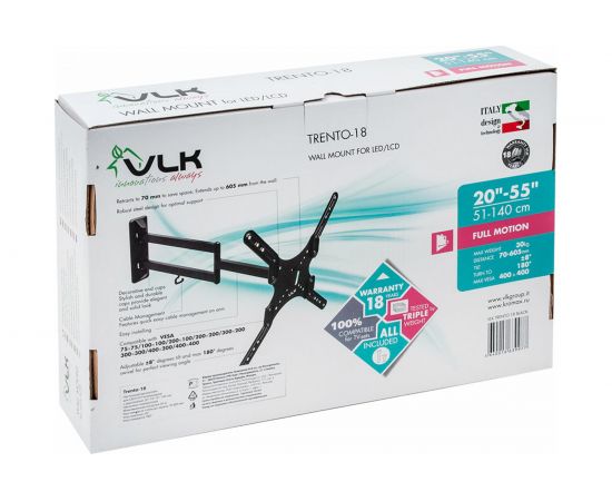 TV кронштейн VLK TRENTO 18 black 51035 – изображение 13