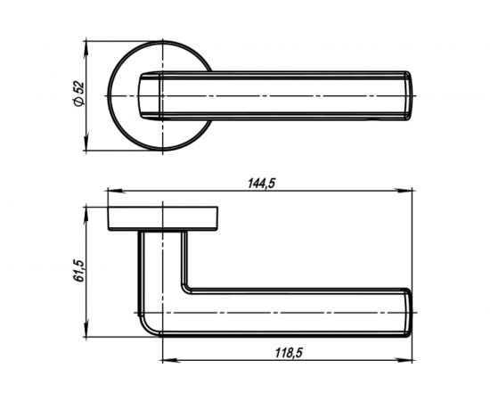Раздельная ручка ARMADILLO CUBE URB3 SN/White-19 матовый никель/белый 35647 – изображение 2