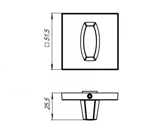 Поворотная ручка ARMADILLO WC-BOLT BK6 USS BPVD-77 Вороненый никель 39269 – изображение 2