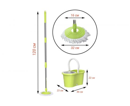 Швабра с отжимом и ведром SOKOLTEC S600GN 13203057 – изображение 2