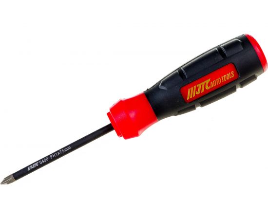 Профессиональная отвертка с противоскользящей рукояткой PH1х75 мм JTC 5450 – изображение 2