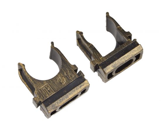 Крепеж-клипса для трубы Electraline ПВХ, цвет бронза 10 шт BTK1-16-25-10 – изображение 2