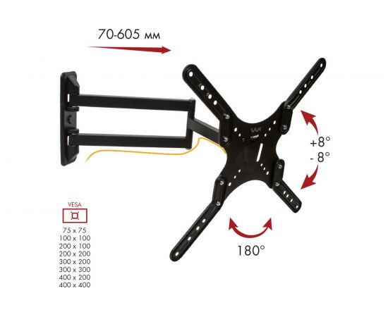 TV кронштейн VLK TRENTO 18 black 51035 – изображение 2