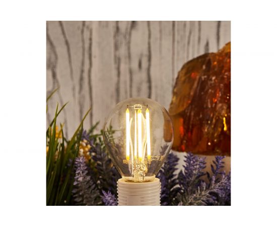 Филаментная диммиру��мая лампа REXANT Шарик GL45 7.5 Вт 4000K E14 604-126 – изображение 3