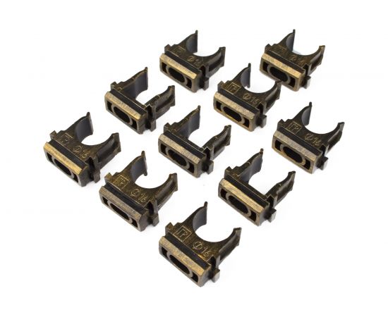 Крепеж-клипса для трубы Electraline ПВХ, цвет бронза 10 шт BTK1-16-25-10 – изображение 3