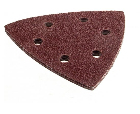 Универсальный шлифовальный треугольник STAYER на велкро основе 6 отверстий Р60 93x93x93 мм 5 шт. 35460-060 – изображение 3