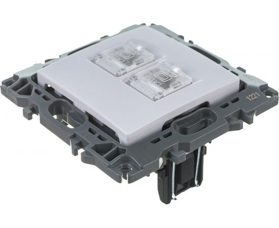 Информационная двойная розетка ЭРА 12-3108-01 2XRJ45, IP20, 12, белый Б0014729 – изображение 4