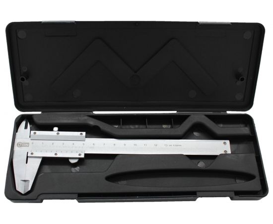 Штангенциркуль ON металлический, 125 мм с глубиномером, шаг 0,02мм, пластик кейс 05-05-125 – изображение 4