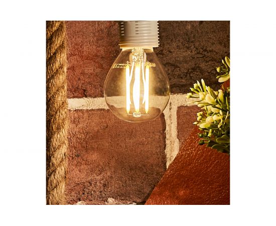 Филаментная диммиру��мая лампа REXANT Шарик GL45 7.5 Вт 4000K E14 604-126 – изображение 4