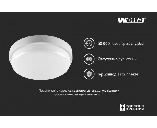 Светодиодный светильник WOLTA ДПП01-12-001-4К – изображение 4