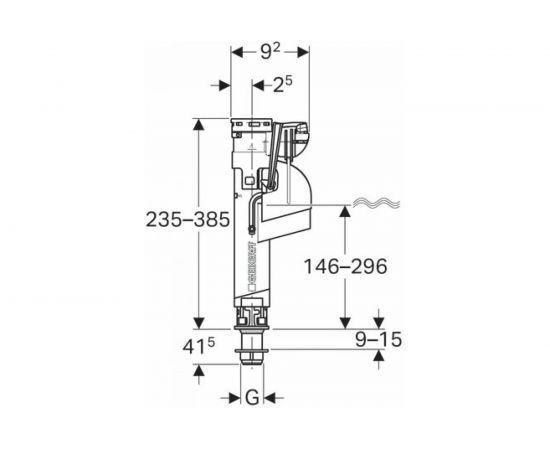Впускной клапан GEBERIT 281.207.00.1 IMPULS 360 3/8 нижняя подводка 00000005270 – изображение 4