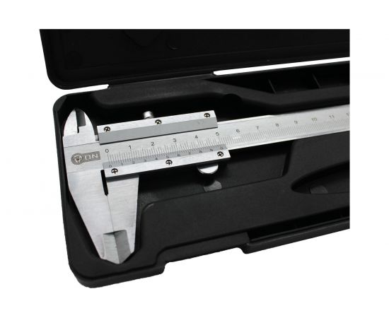 Штангенциркуль ON металлический, 125 мм с глубиномером, шаг 0,02мм, пластик кейс 05-05-125 – изображение 6