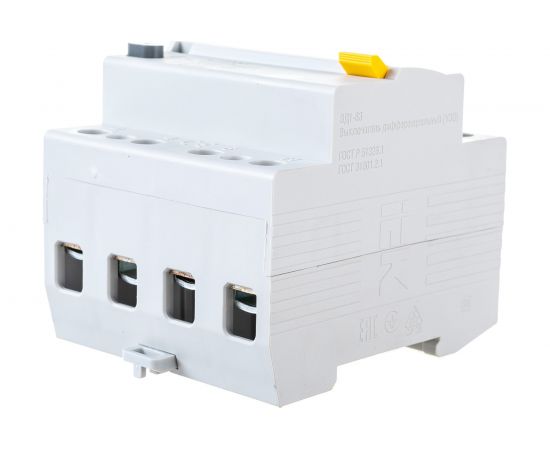 Выключатель дифференциального тока IEK 4п 100A 300mA тип AC ВД1-63 ИЭК MDV10-4-100-300 – изображение 6