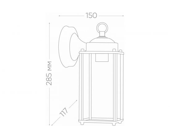 Садово-парковый светильник FERON PL201 60W, 230V, E27, черный 11600 – изображение 6
