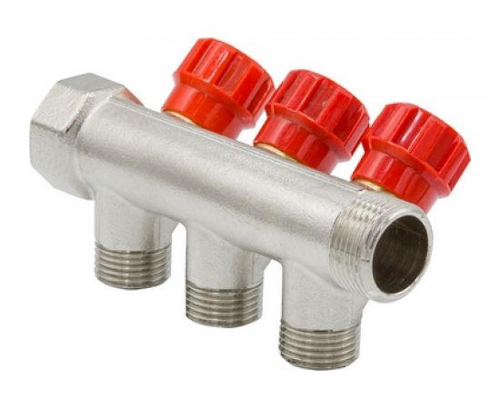 Коллектор VRT 3/4""x1/2"", с регулировочными вентилями, 3 выхода 524077 – изображение 7