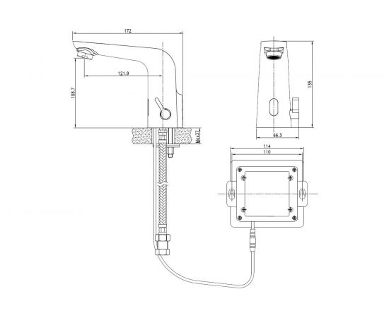 Смеситель для раковины Cersanit SENSE сенсорный 63106 – изображение 7