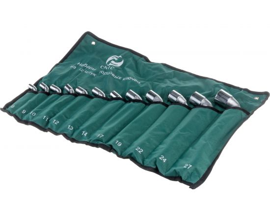 Набор ключей CNIC торцевых коленчатых 2-х сторонних из 12-ти шт. 8-27мм хром, в сумке 35154 