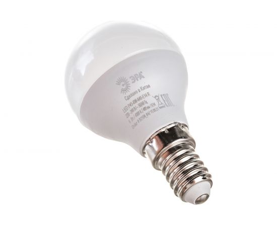 Светодиодная лампочка ЭРА RED LINE LED P45-6W-840-E14 R E14 6Вт шар нейтральный белый свет Б0052443 