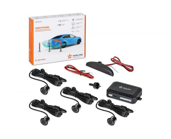 Беспроводной парковочный радар (4 датчика, ЖК экран) Airline APS-WL-04 