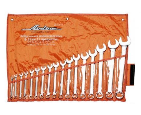 Набор комбинированных ключей 17 предметов сумка Airline AT-17-11 