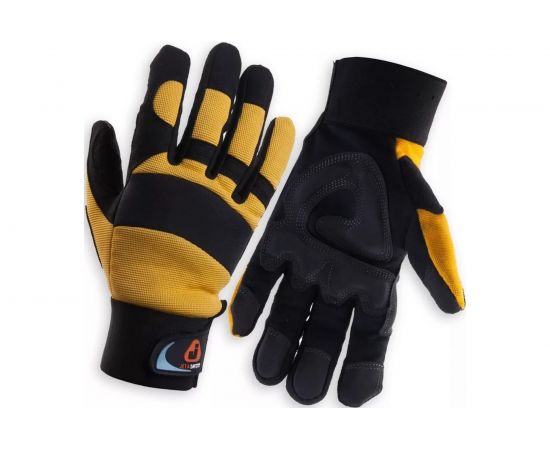 Перчатки антивибрационные Jeta Safety черно-желтые JAV01-VP-8/M 