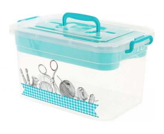 Контейнер для хранения Полимербыт РУКОДЕЛИЕ 10 л с вкладышем 355х235х190 63281002 