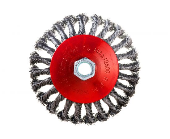 Щетка металлическая крученая тарелка (125 мм; М14) для УШМ On 20-06-120 – изображение 2