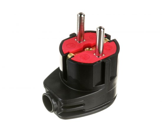 Угловая вилка AY-KA 16А 250В с заземлением, черный 7911200 – изображение 2