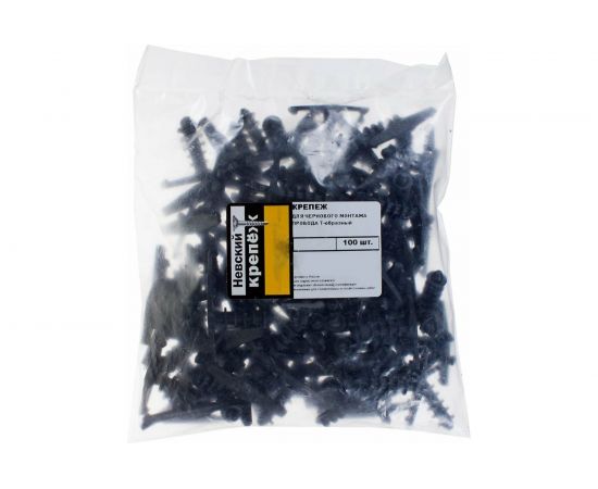 Т-образный крепеж для чернового монтажа провода Невский Крепеж 100 шт. - пакет НК 823364 – изображение 2