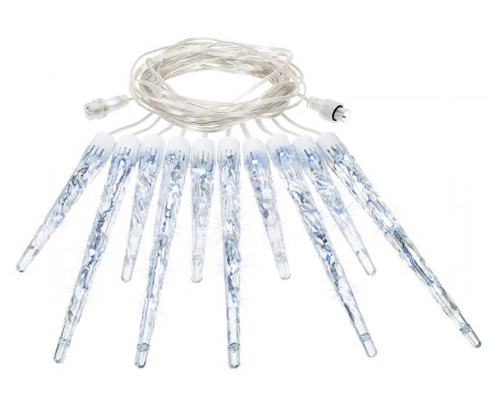 Электрогирлянда-конструктор VEGAS Сосульки 10 шт, 40 холодных LED ламп, прозрачный провод 55037 – изображение 2