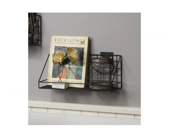 Полка для ванной ZDK Homium черный, 35x12x15 см shelf5black – изображение 3