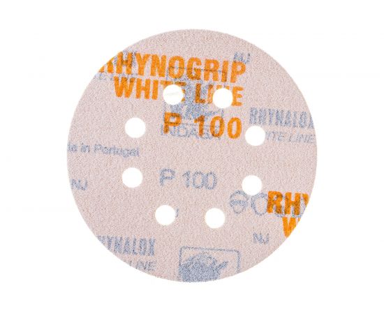 Круг RHYNOGRIP (50 шт; 125 мм; Р100; 8 отверстий) INDASA 00271 – изображение 3