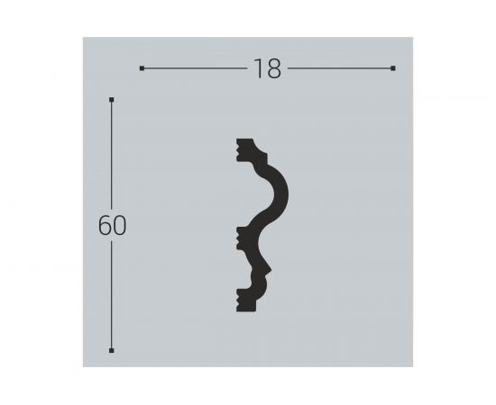 Молдинг bello deco XPS М 6 60x18 мм 00-00004626 – изображение 3