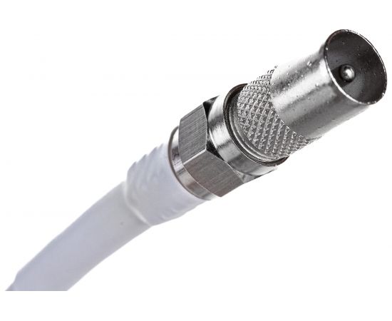 Коаксиальный кабель DORI RG-6 на F-разъёмах 20 м + переходник на TV 40903 – изображение 3