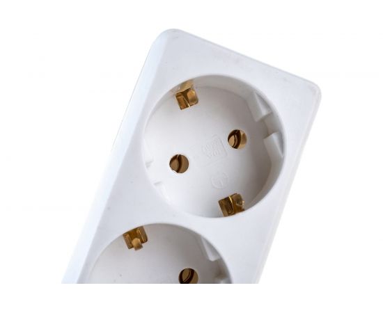 Сетевой фильтр ExeGate SP-6-1.8W 6 евро с заземлением, 1.8м, выключатель с подсветкой, белый 221172 – изображение 3