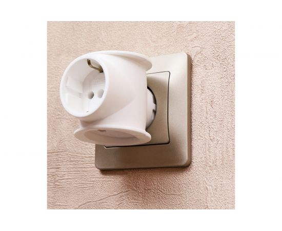 Электрический тройник REXANT одно гнездо с заземлением 16 А белый 11-1080 – изображение 4