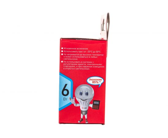 Светодиодная лампочка ЭРА RED LINE LED P45-6W-840-E14 R E14 6Вт шар нейтральный белый свет Б0052443 – изображение 4