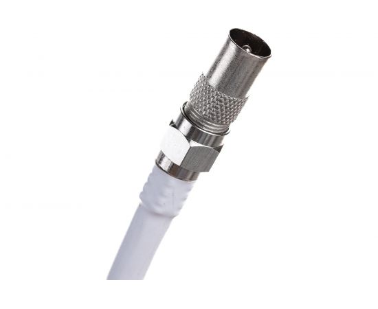 Коаксиальный кабель DORI RG-6 на F-разъёмах 10 м + переходник на TV 40897 – изображение 4