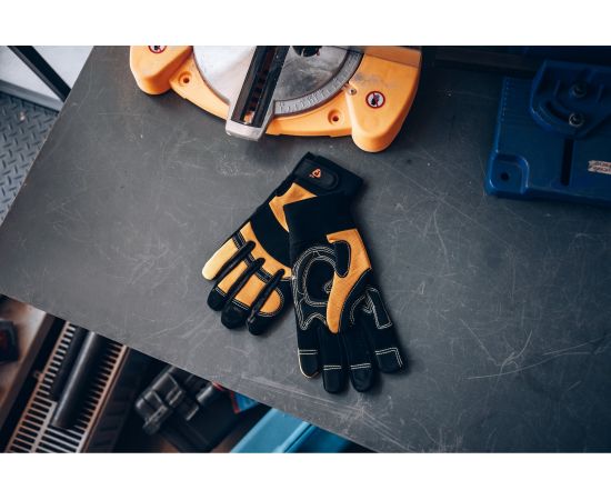 Перчатки антивибрационные Jeta Safety черно-желтые JAV01-VP-8/M – изображение 4