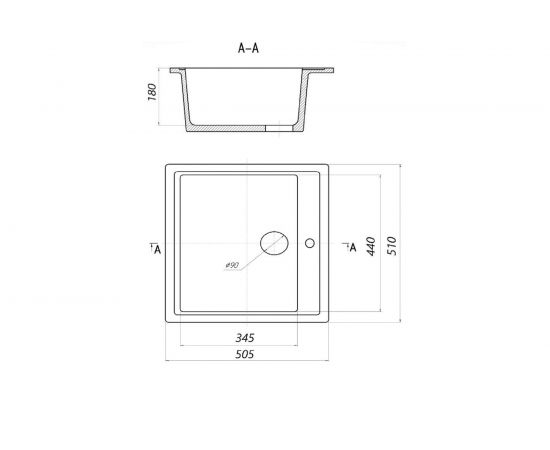 Кухонная мойка Gerhans A 11 18 БЕЛЫЙ /БЕЛАРУСЬ/ 510х505 мм А11-18 – изображение 5